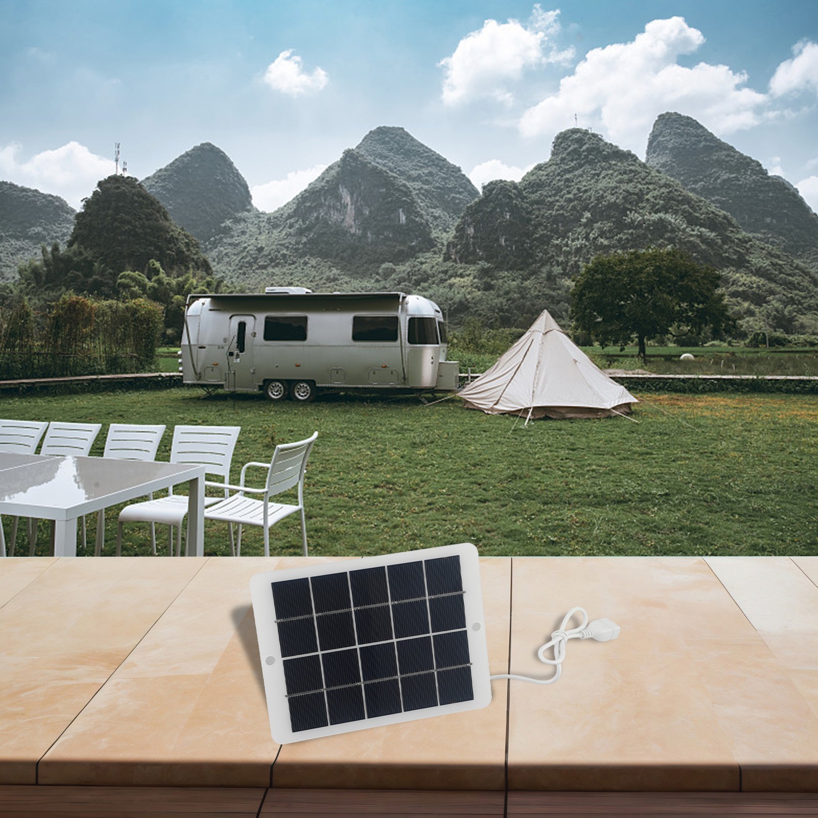 Polysilicon Solar Panel Compact and Portable Design USB Output for Charging