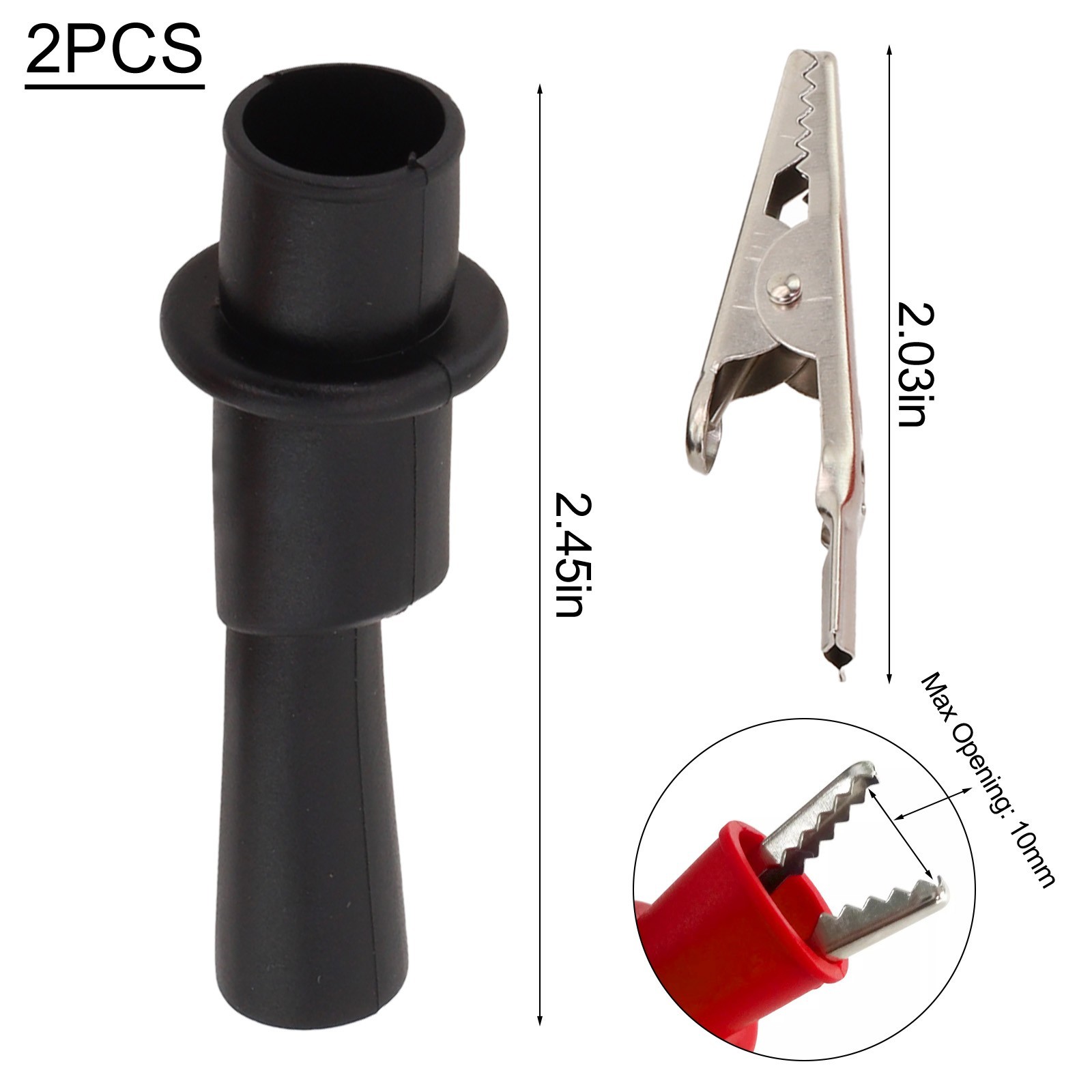 For Electrical Test For Alligator Clips Red and Black for Multimeter Connection