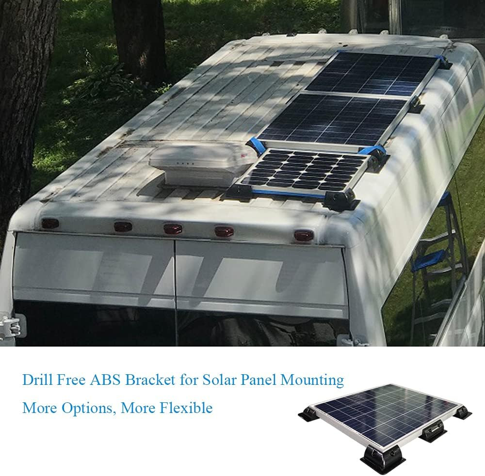 Solar Panel Mounting Brackets ABS Corner Bracket Kit 7PCS, Drill-Free Widely Use