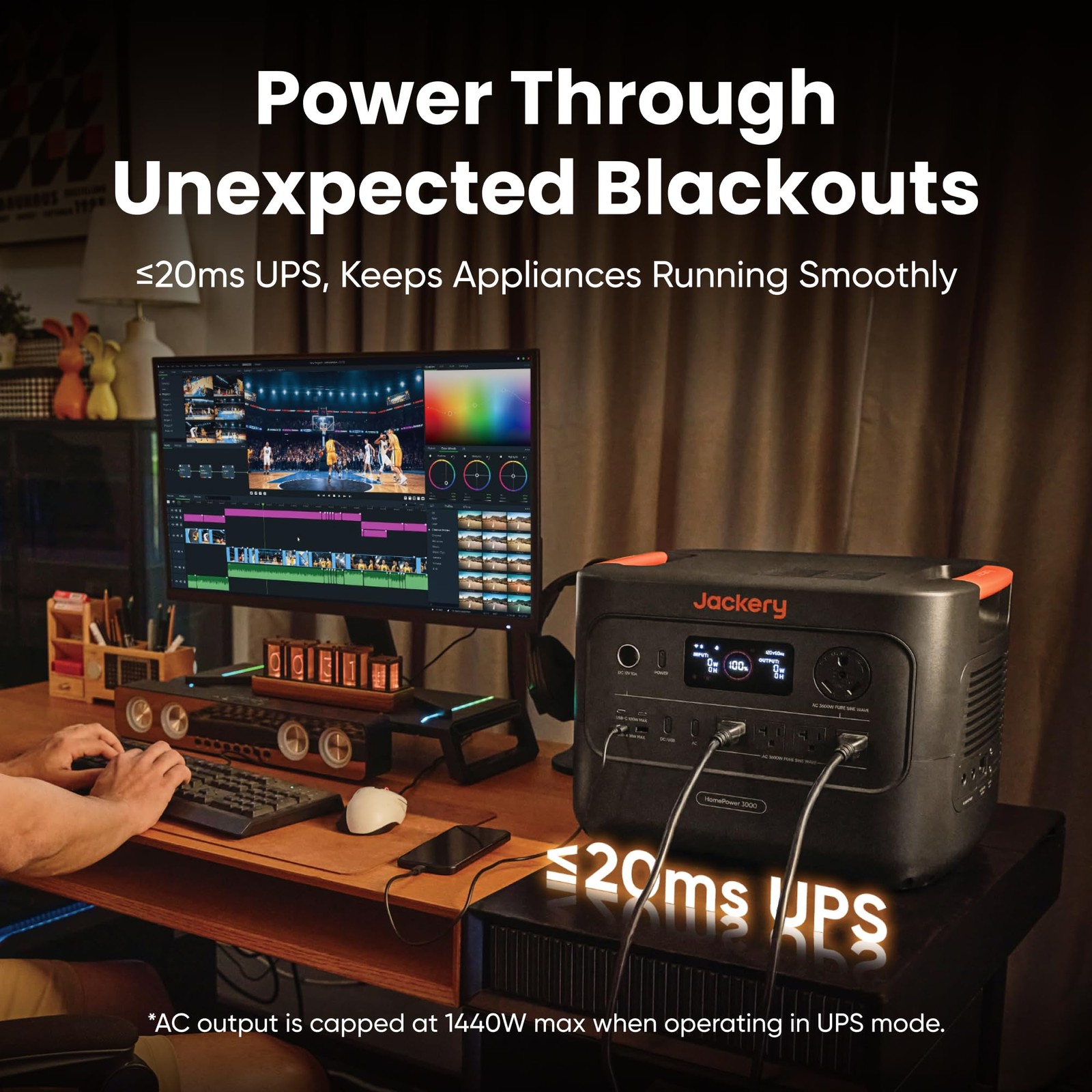 Jackery HomePower 3000 Portable Power Station 3600W (Surge 7200W) Output 3072Wh