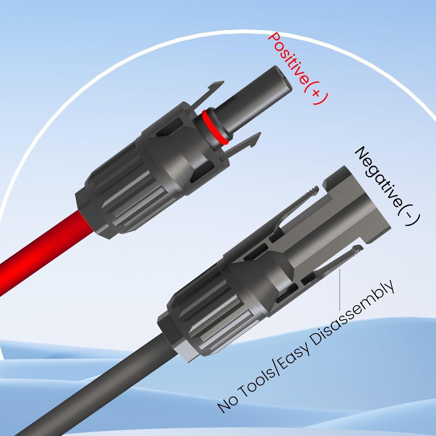 DC8020 Female to Solar Connector,Solar Charge Extension Cable 12AWG DC8020 Adapt