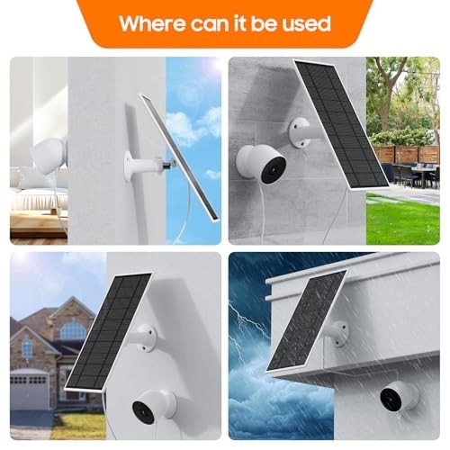 2-Pack Solar Panels for Google Nest Cam Battery Outdoor Indoor IP65 13.1ft Cable