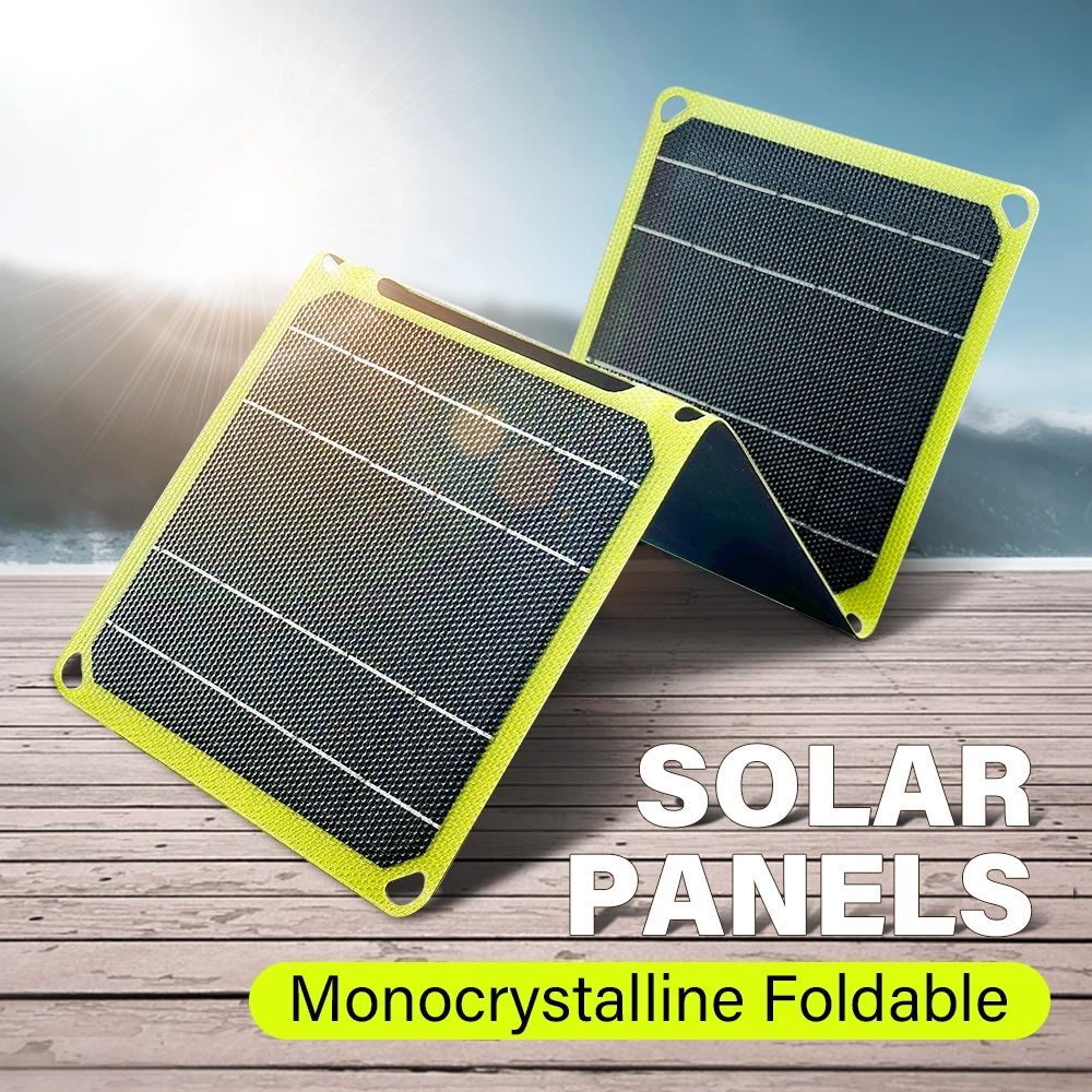 40W Portable Solar Panel Foldable DC USB Charger Green For Phone Power Station