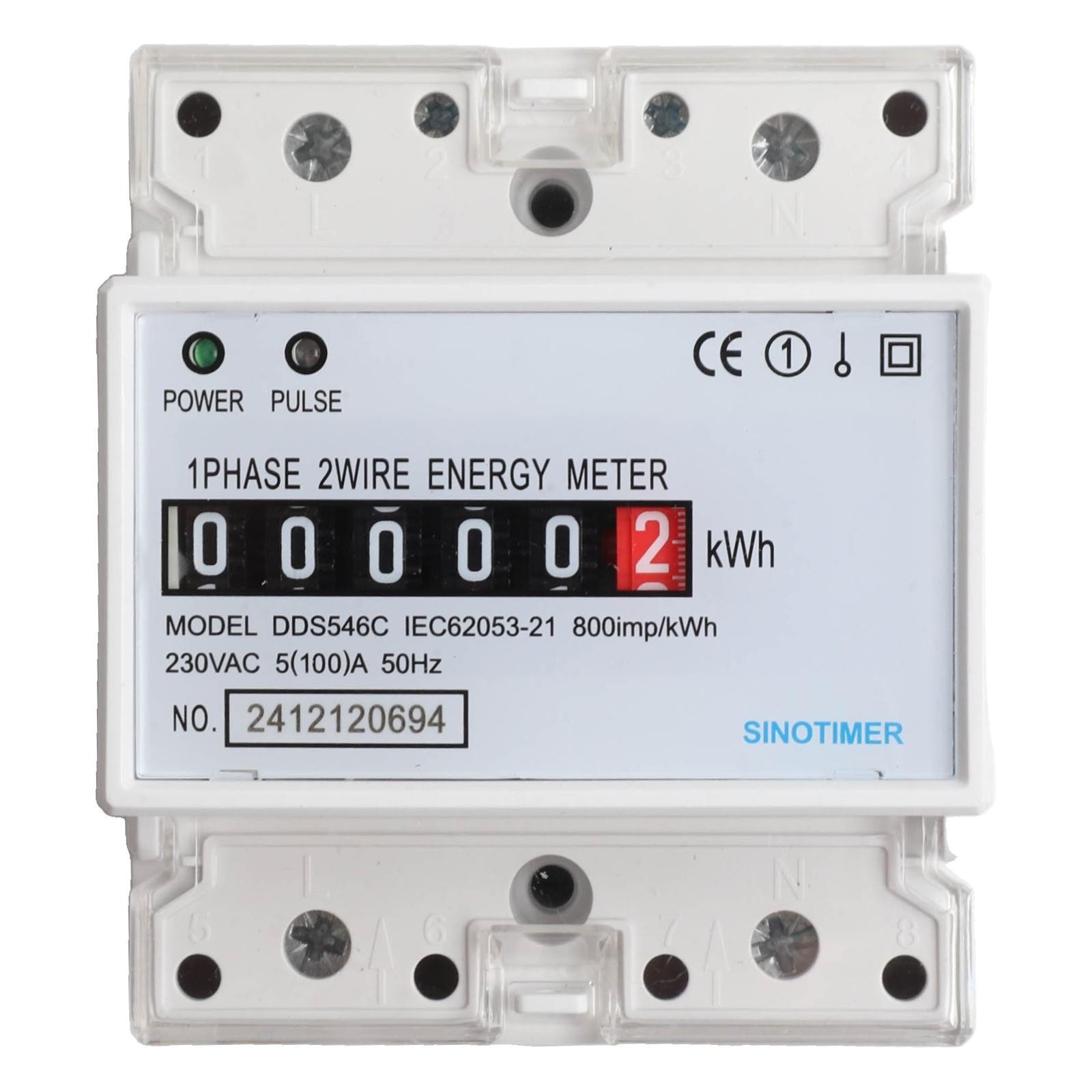 Current Rating Wattmeter 100A with Clear LCD Display for Low Light Use