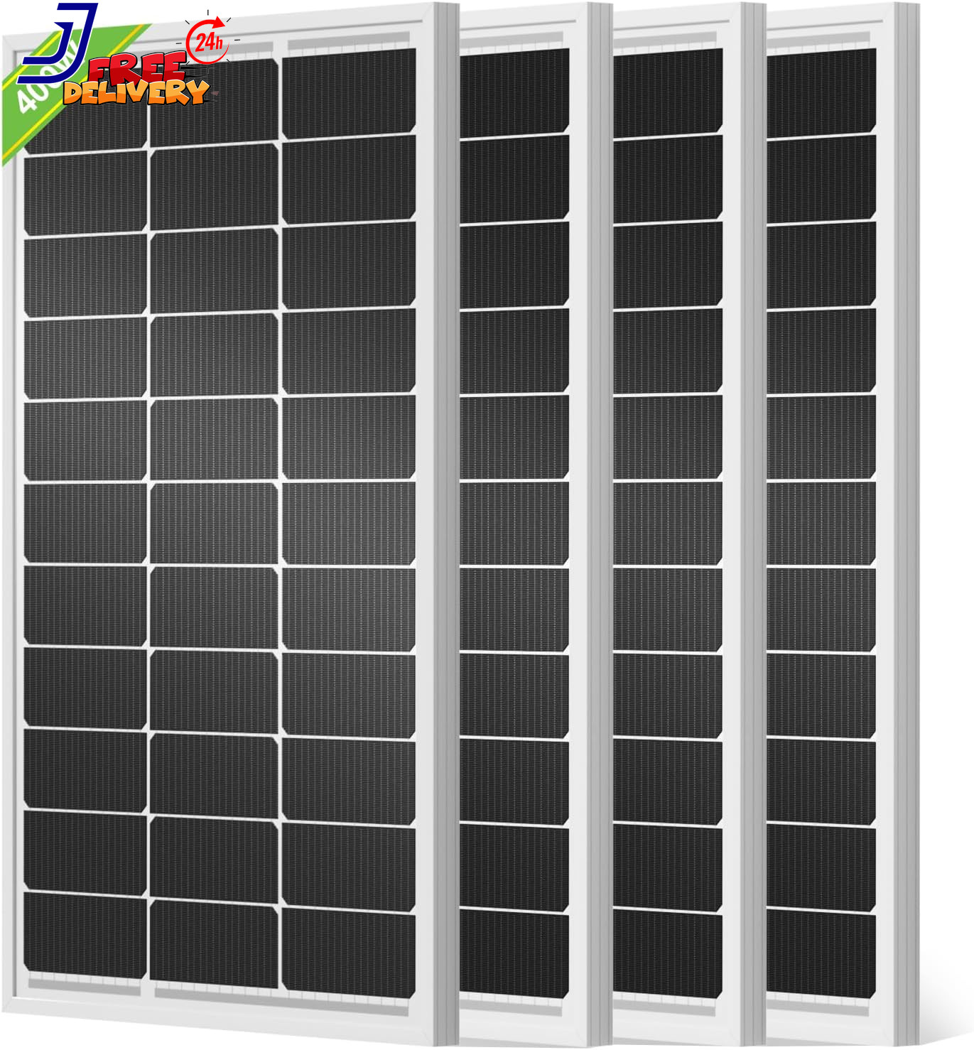 400W Solar Panels N-Type 4Pcs 100 Watt 18V Monocrystalline IP68 Waterproof 16BB