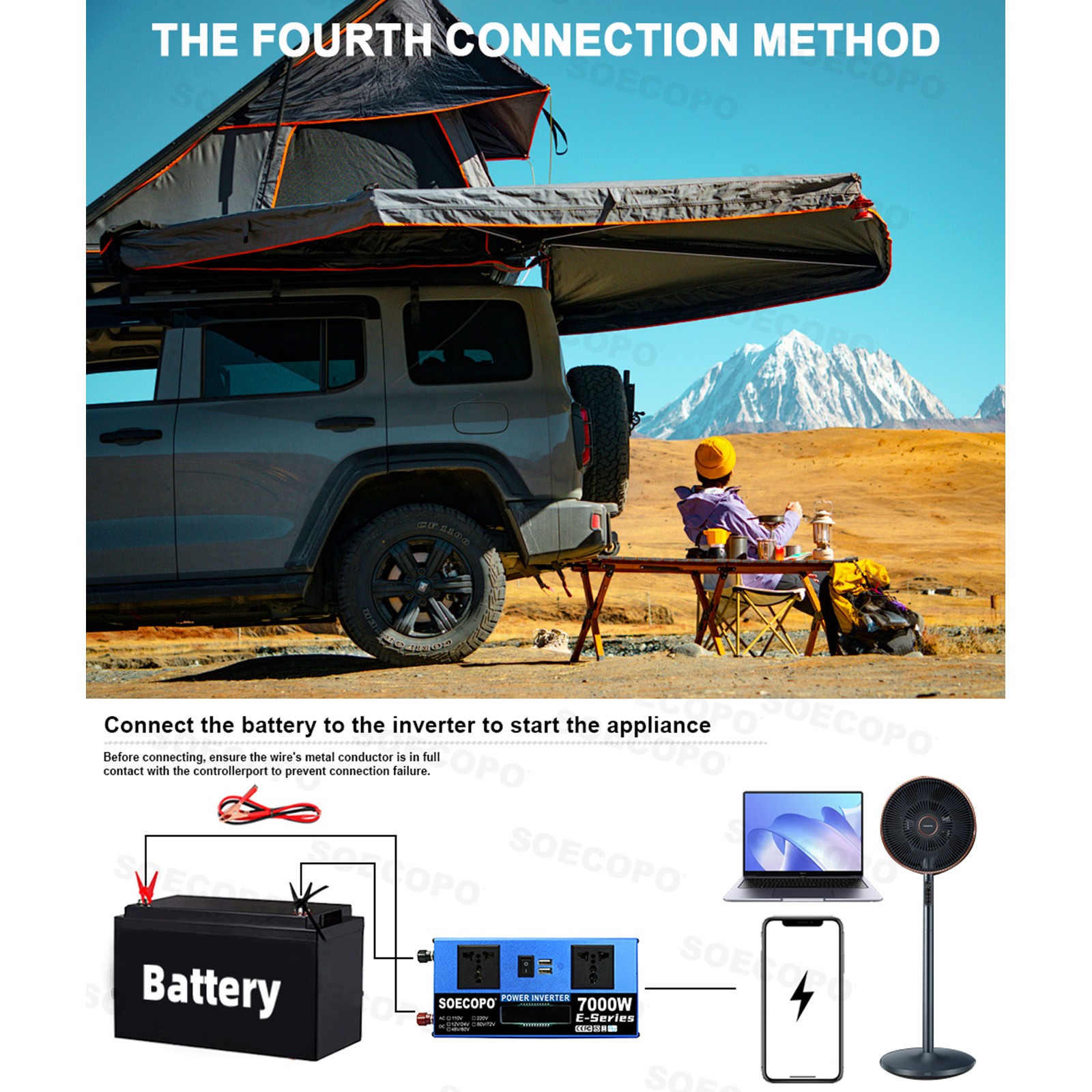 7000W Solar Kit | Sine Wave Inverter+2High-Conversion Solar Panels+100A Charger