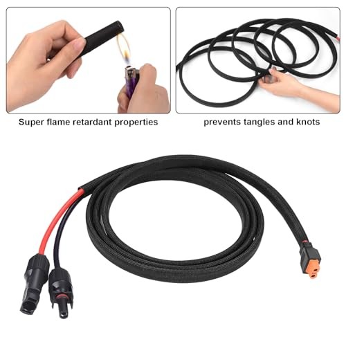 Solar Panel to XT60i Female Adapter Charging Cable for RV – 6 Ft