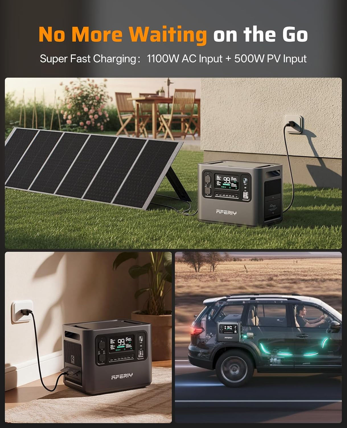2048Wh Portable Power Station 2400W (Peak 4800W),P210 Lifepo4 Battery Generator,