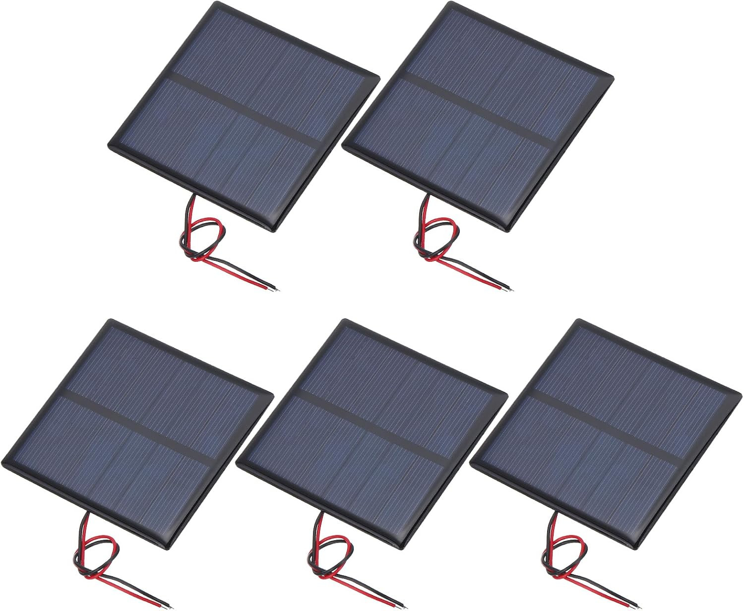 5 Pcs 3V 0.63W 210Ma Mini Solar Panels, Small Polycrystalline Solar Cell Panel w