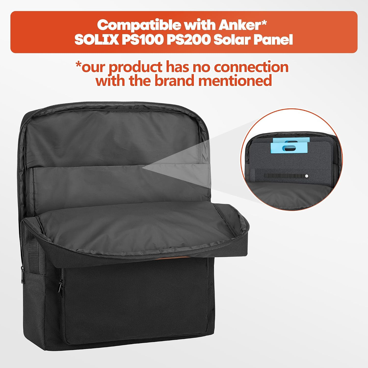 Solar Panel Storage Bag, Solar Panel Carrying Case Compatible with Anker SOLIX P