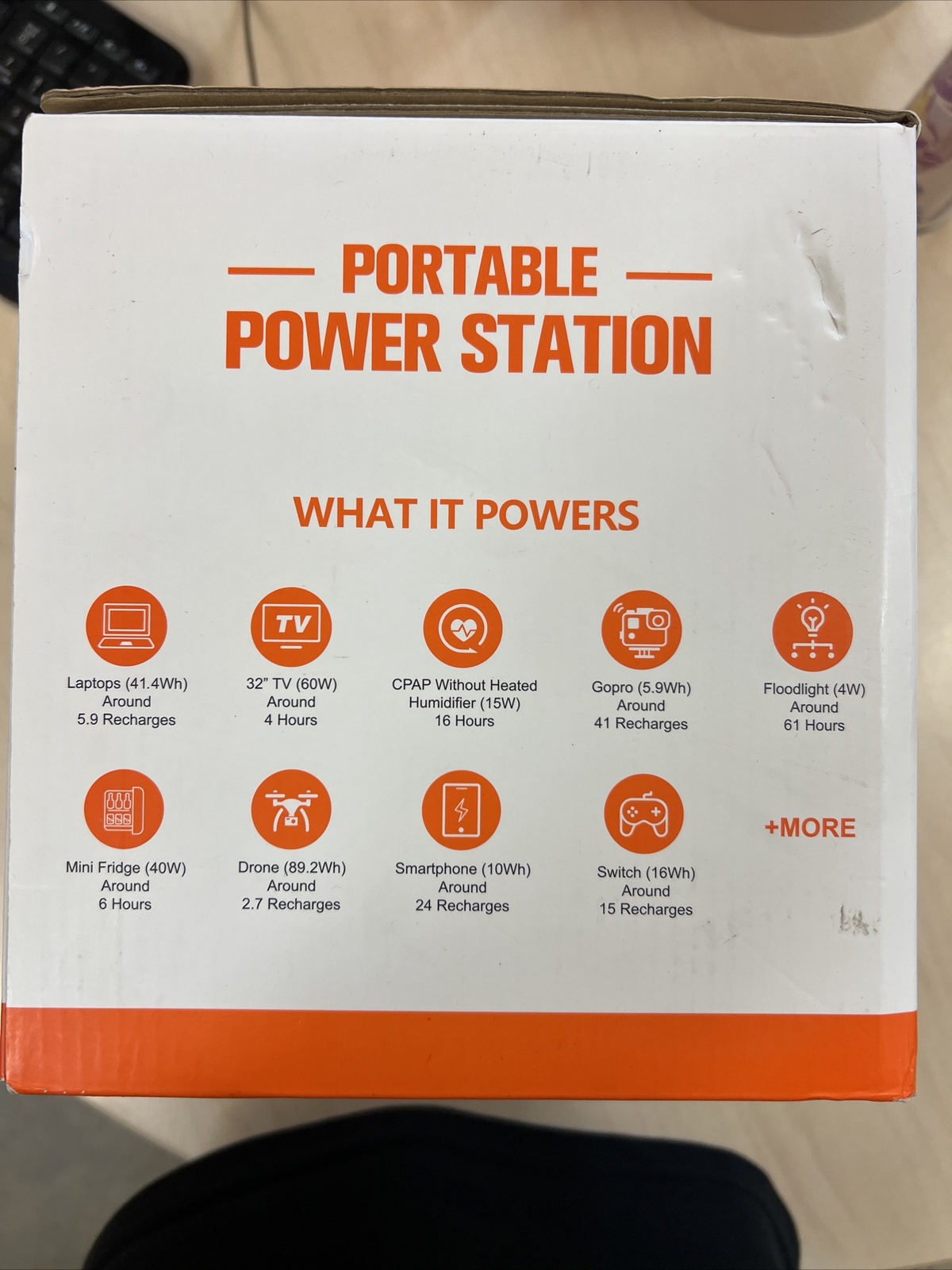 Portable Power Station 110V/330W Pure Sine Wave Solar Generator Backup Batteries