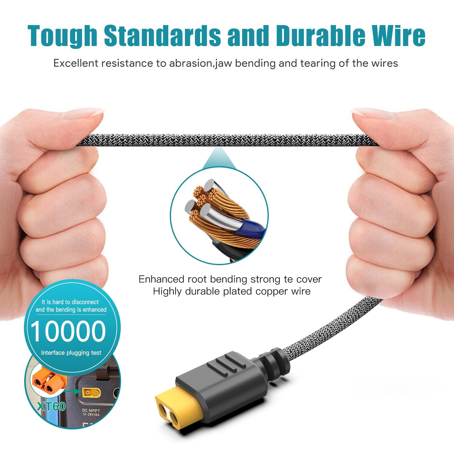 For Anker SOLIX Car Charging Cable Compatible with Anker C1000 Car Charging XT60