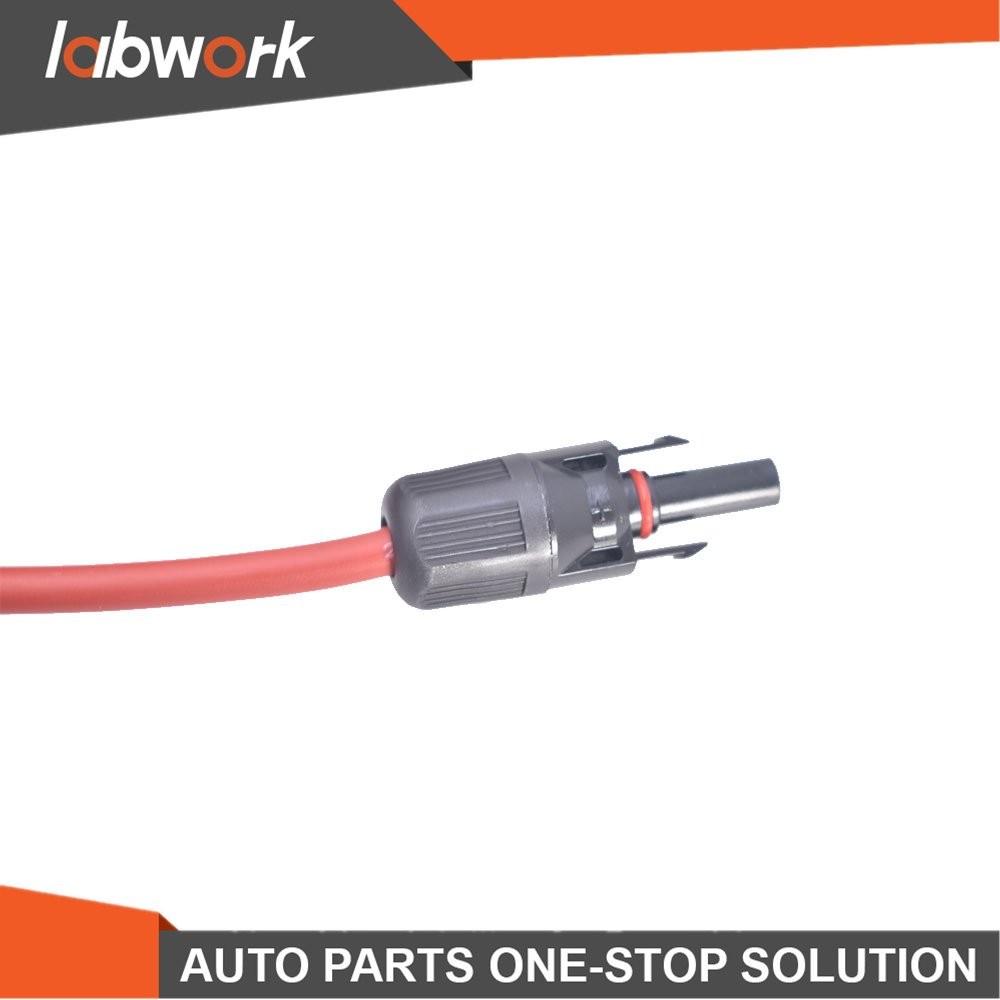 Labwork 1 Pair 25FT 10AWG Red+Black Solar Panel Extension Cable Wire Connector