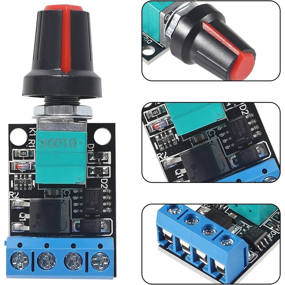 5V to 16V 10A Power Controller for DC Motor and LED Brightness Control