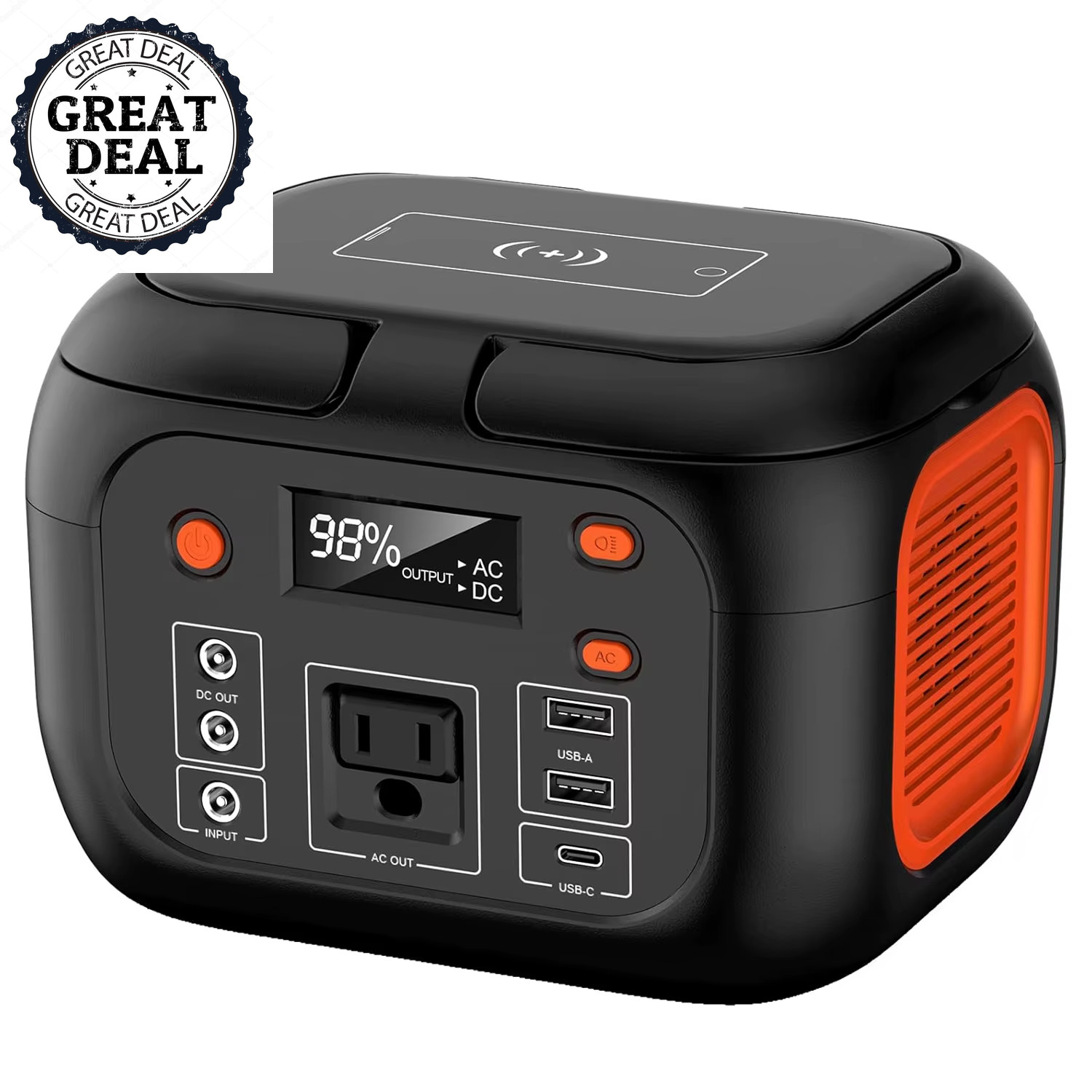 150W Portable Power Station 110V AC Outlets Camping Travel Power Storage Bank