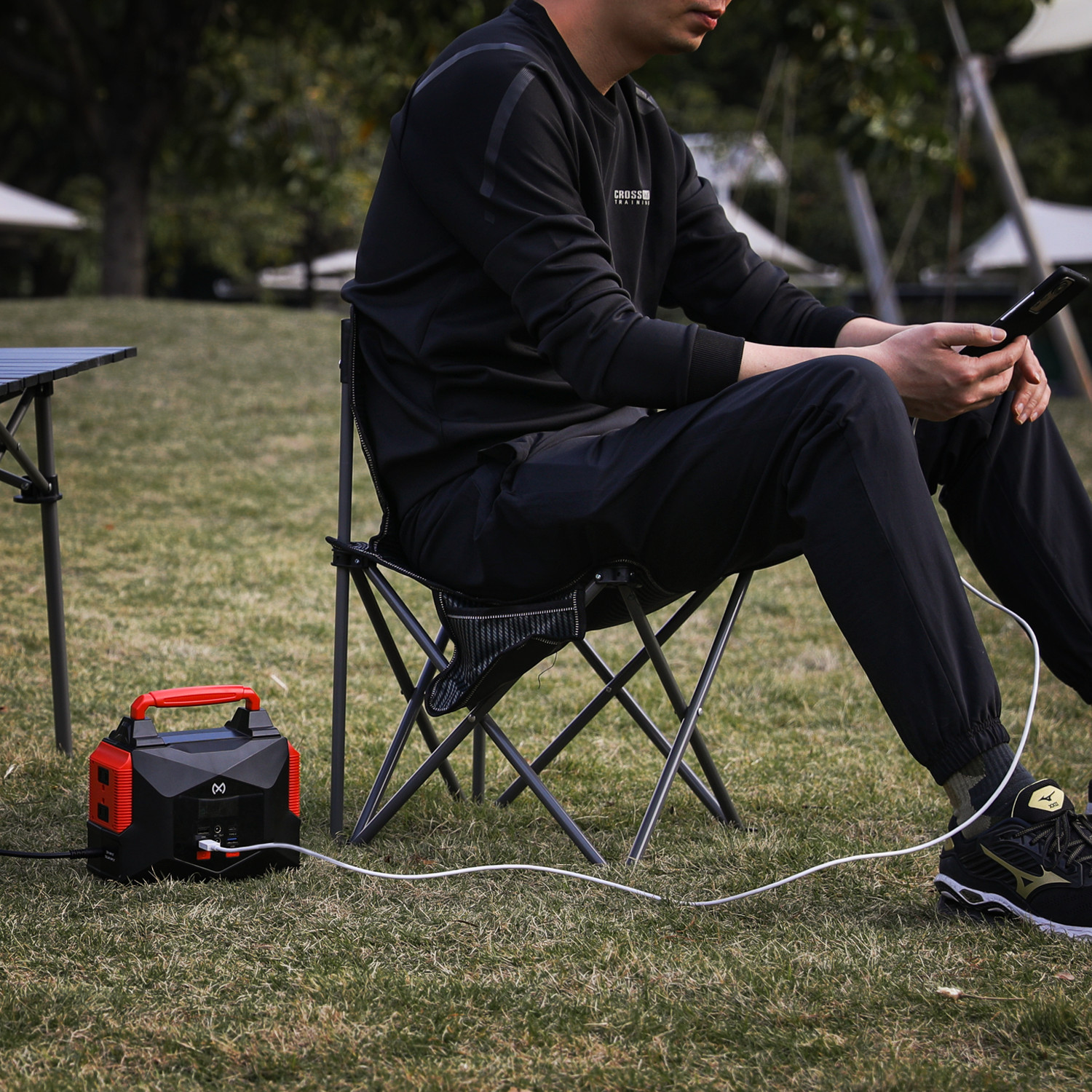 Portable Power Station 250Wh Lithium Battery Camping Solar Generator w/LED Light