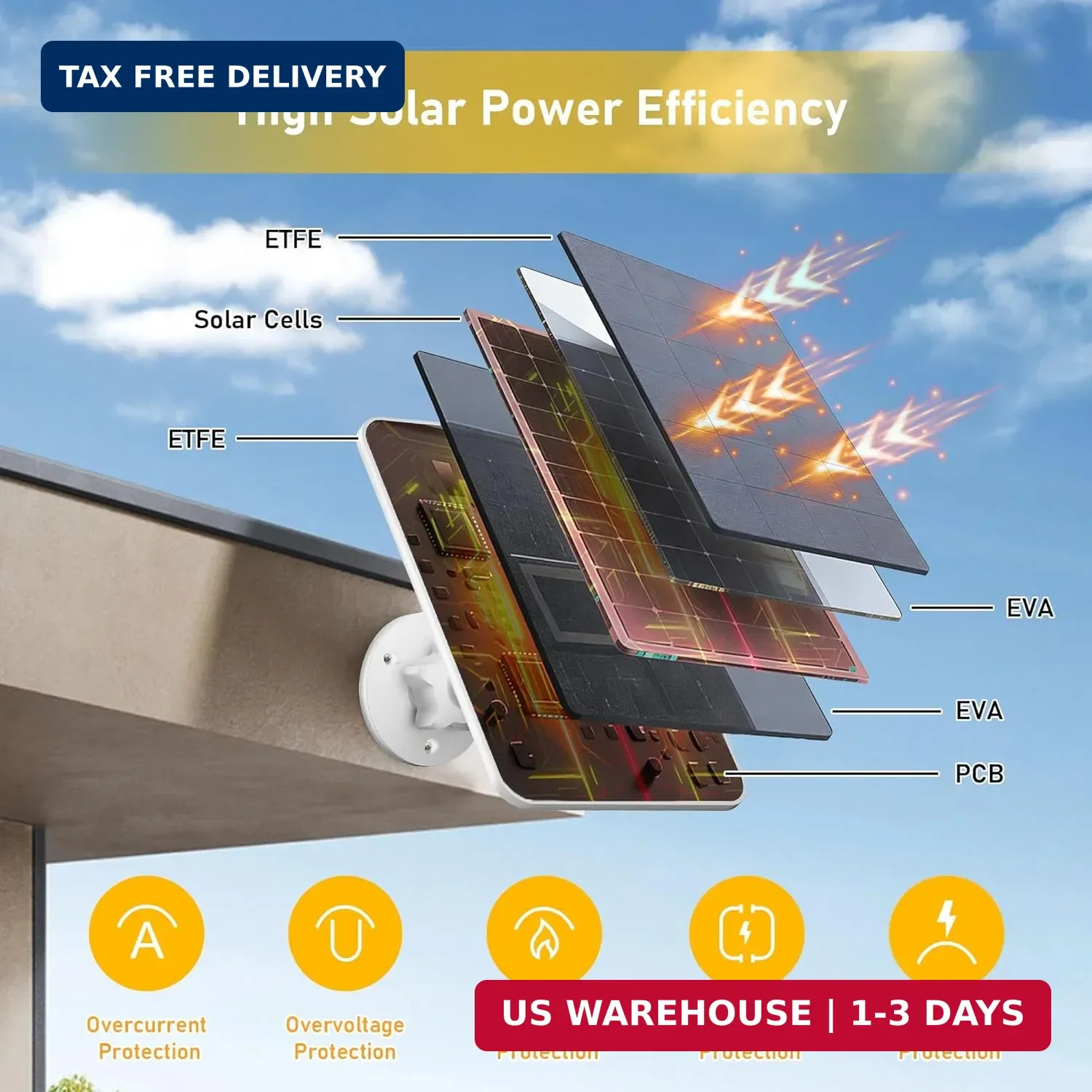 Solar Panel Charger for Arlo Essential Series,Go 2,Pro 6XL/6/5S/3,Ultra Series,W