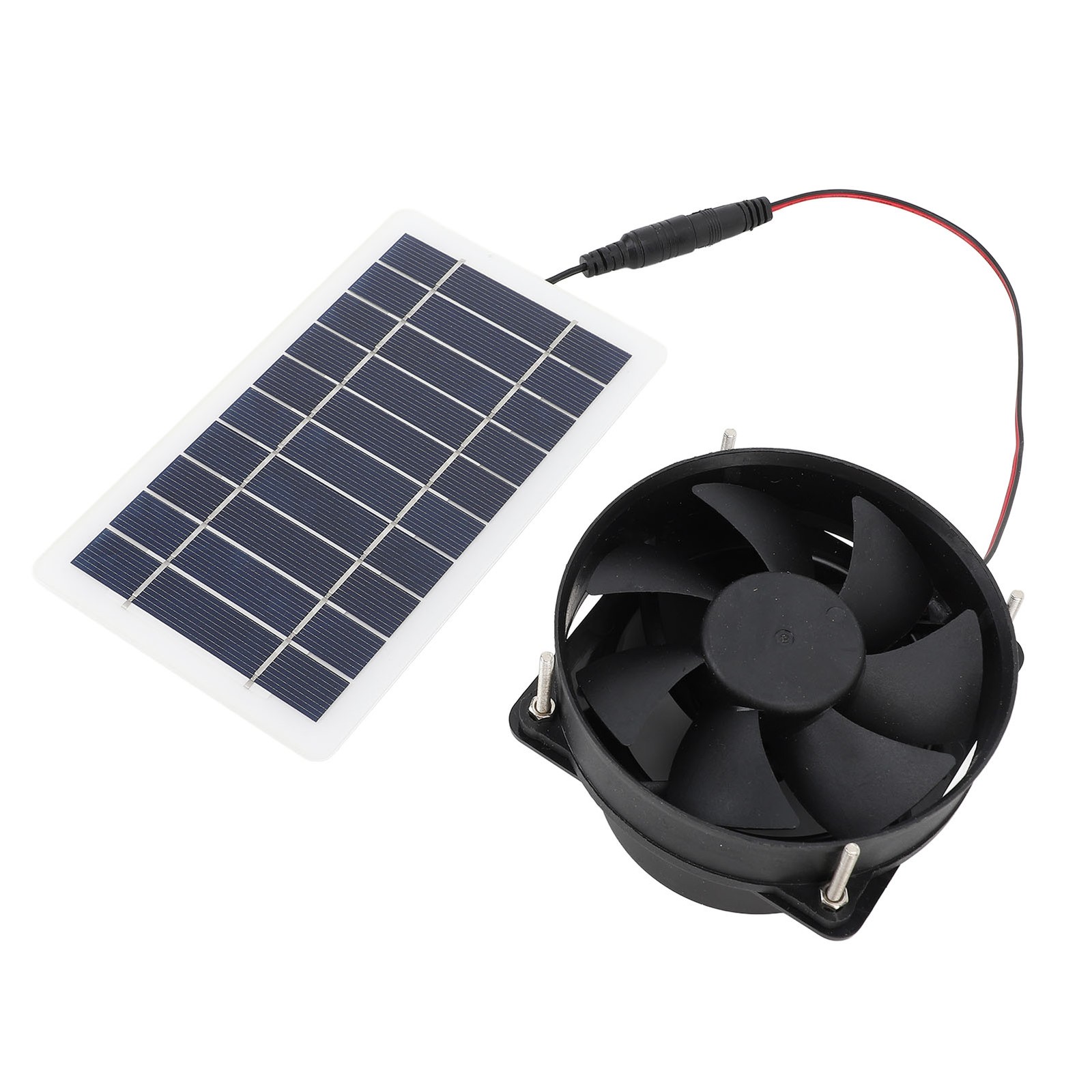 10W Solar Panel Powered Fan Kit Portable Silent Exhaust Fan For Outdoors For