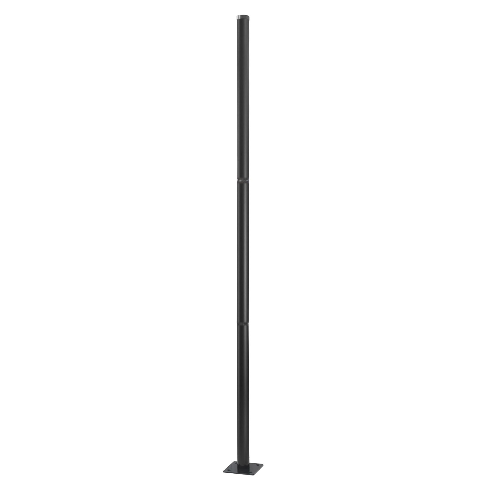 10ft Black Galvanized Steel Outdoor Parking Lot Lighting Post With Ground Cage