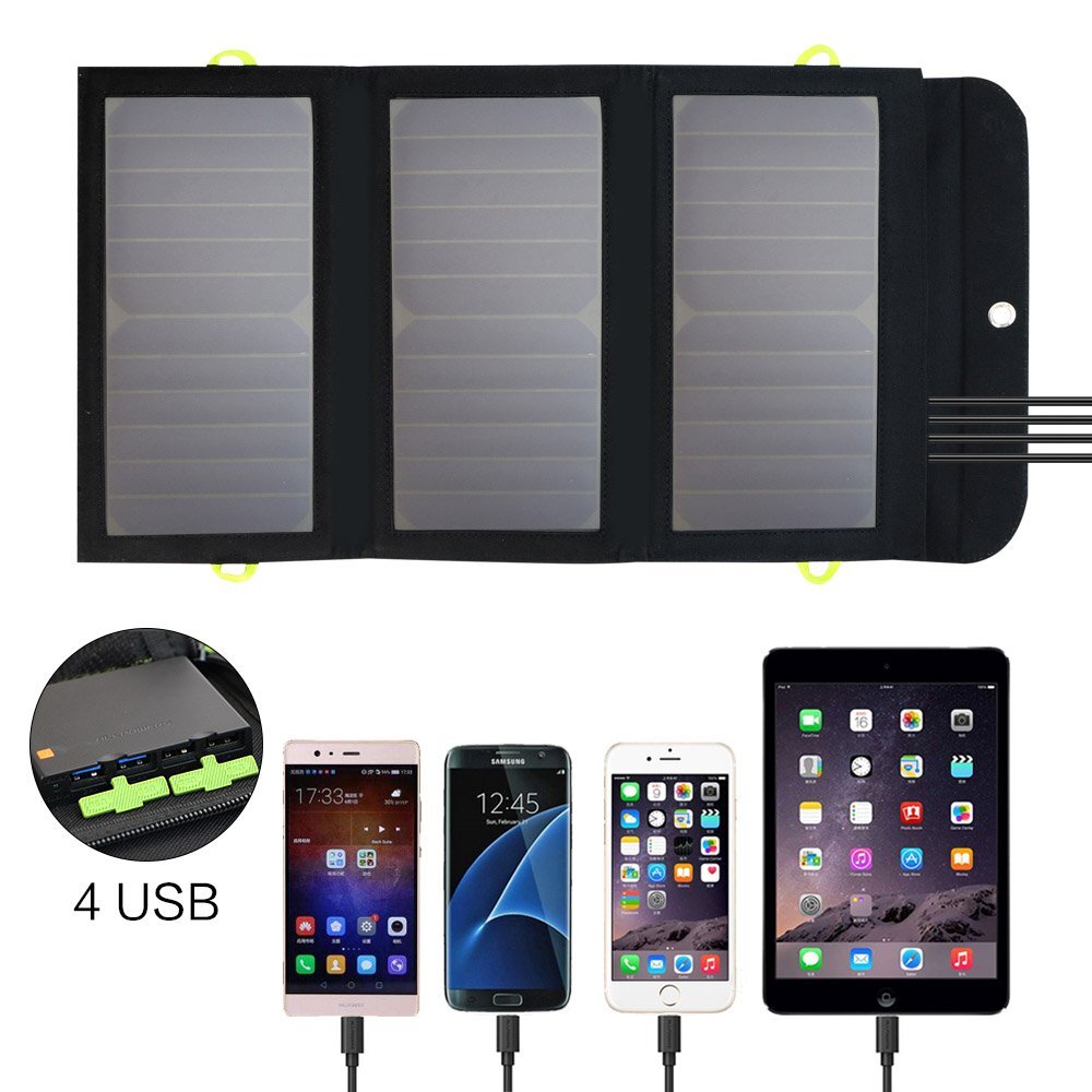 Solar Panel 5V 21W Built-in 10000mAh Battery Portable Solar Charger Waterproof
