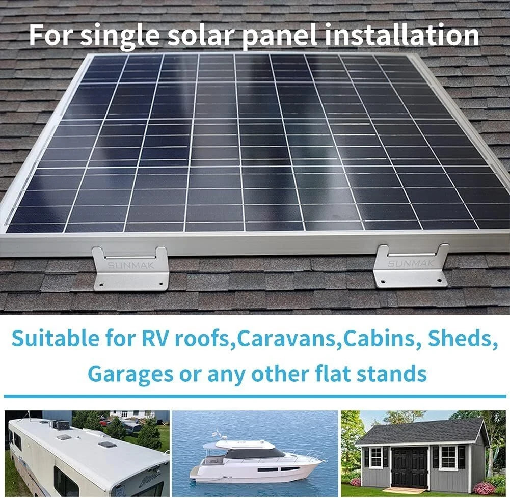 SUNMAK 16 Units per Set Solar Panel Mounting Z Brackets Solar Panel Mounting…