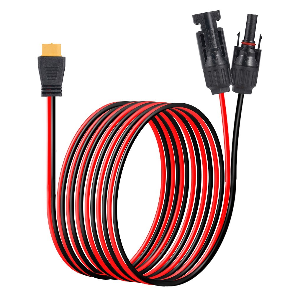 12AWG 20ft Solar Panel Extension Cable Wire XT60 Female to Solar Connectors