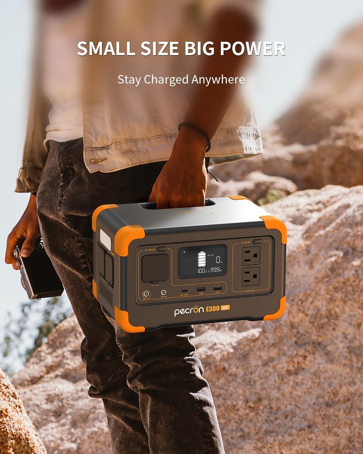 Compact E300LFP Power Station – Fast Charge 288Wh for All Your Essential Devices
