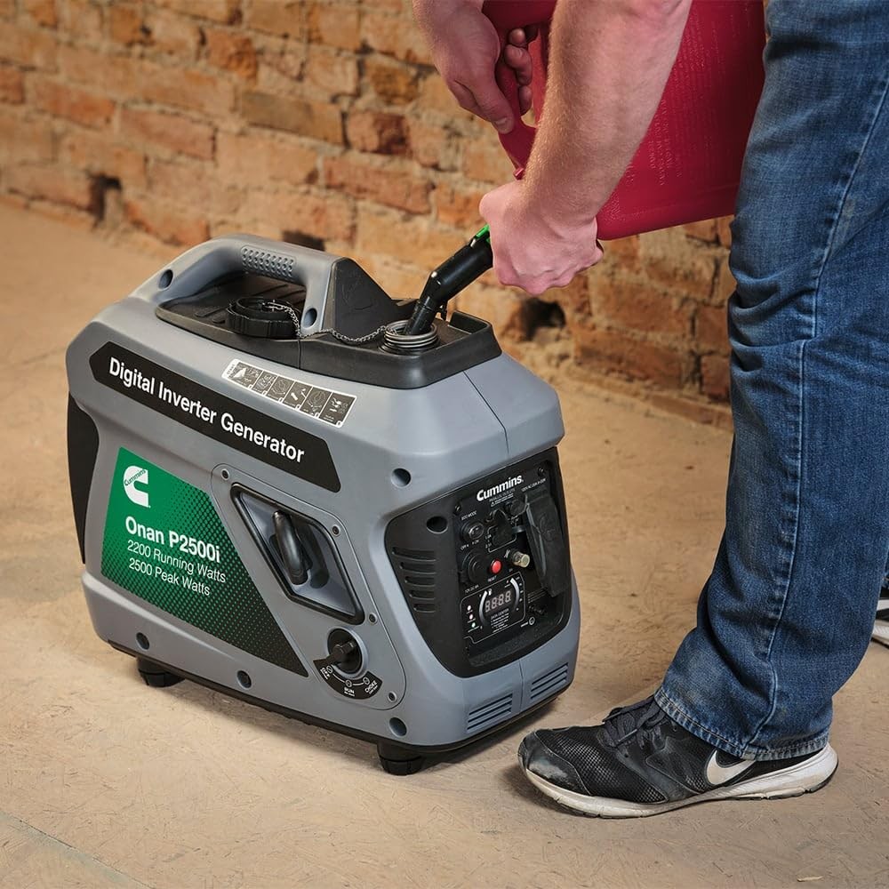 Cummins Onan P2500i Portable Digital Inverter Generator, 2200 Running Watts w…