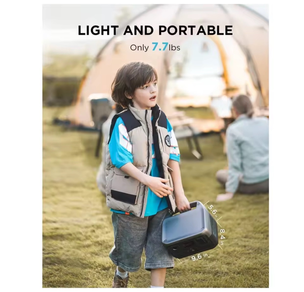 Portable Power Station RIVER 2, 243Wh LiFePO4 Battery/ 1 Hour Fast Charging, 2 U
