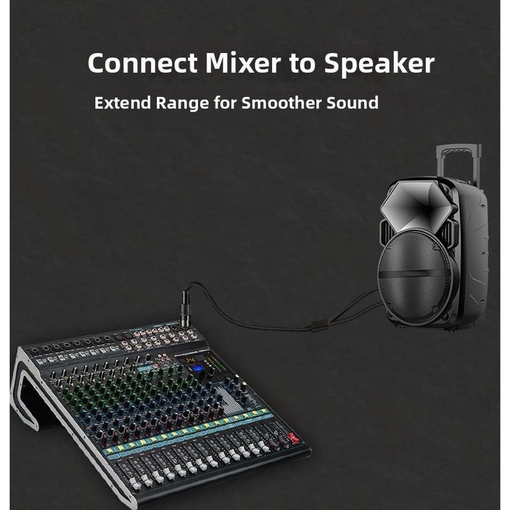 Shielded XLR F to 2x XLR M Splitter Cable 5cm for Audio For Mixer Setup