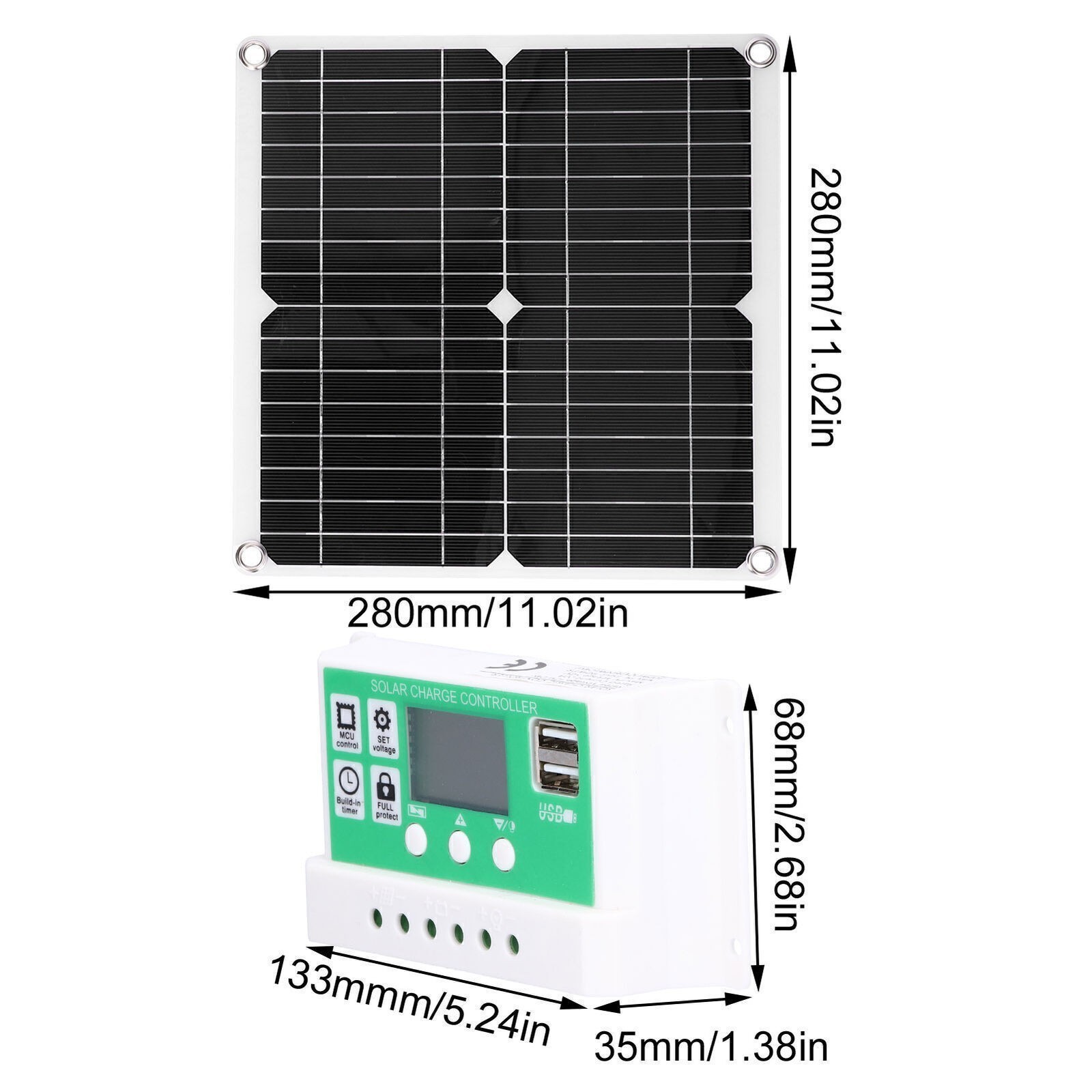 40W 18V Monocrystalline Silicon Flexible Solar Panel with 20A Solar Charge