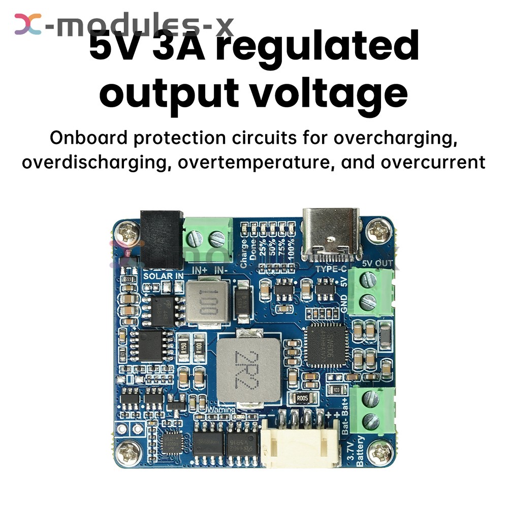 6-24V Solar Panel Power Management Module 5V 3A Supports MPPT, PD QC FCP SFCP