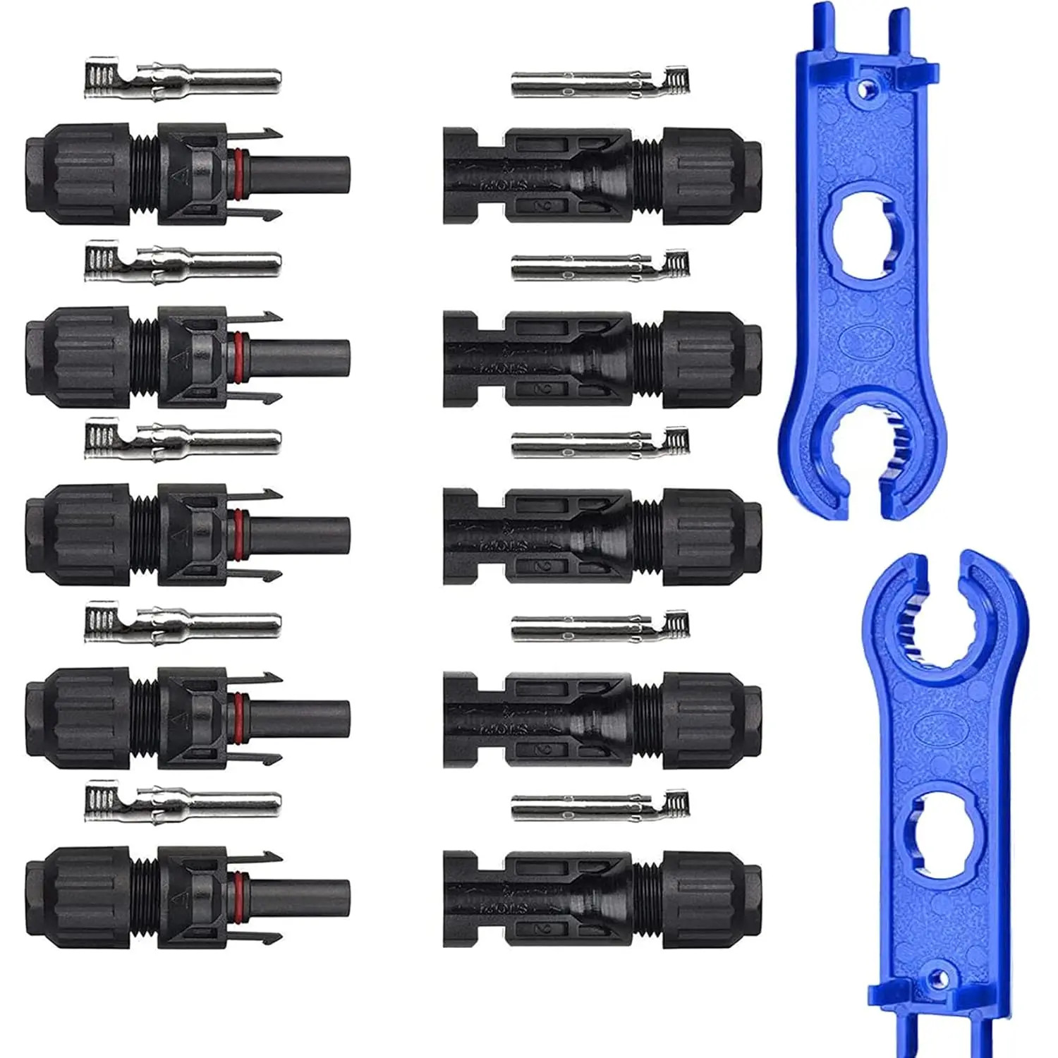 5Pairs Solar Panel Connectors IP67 Waterproof Solar Cable Connectors 1000V 30A M