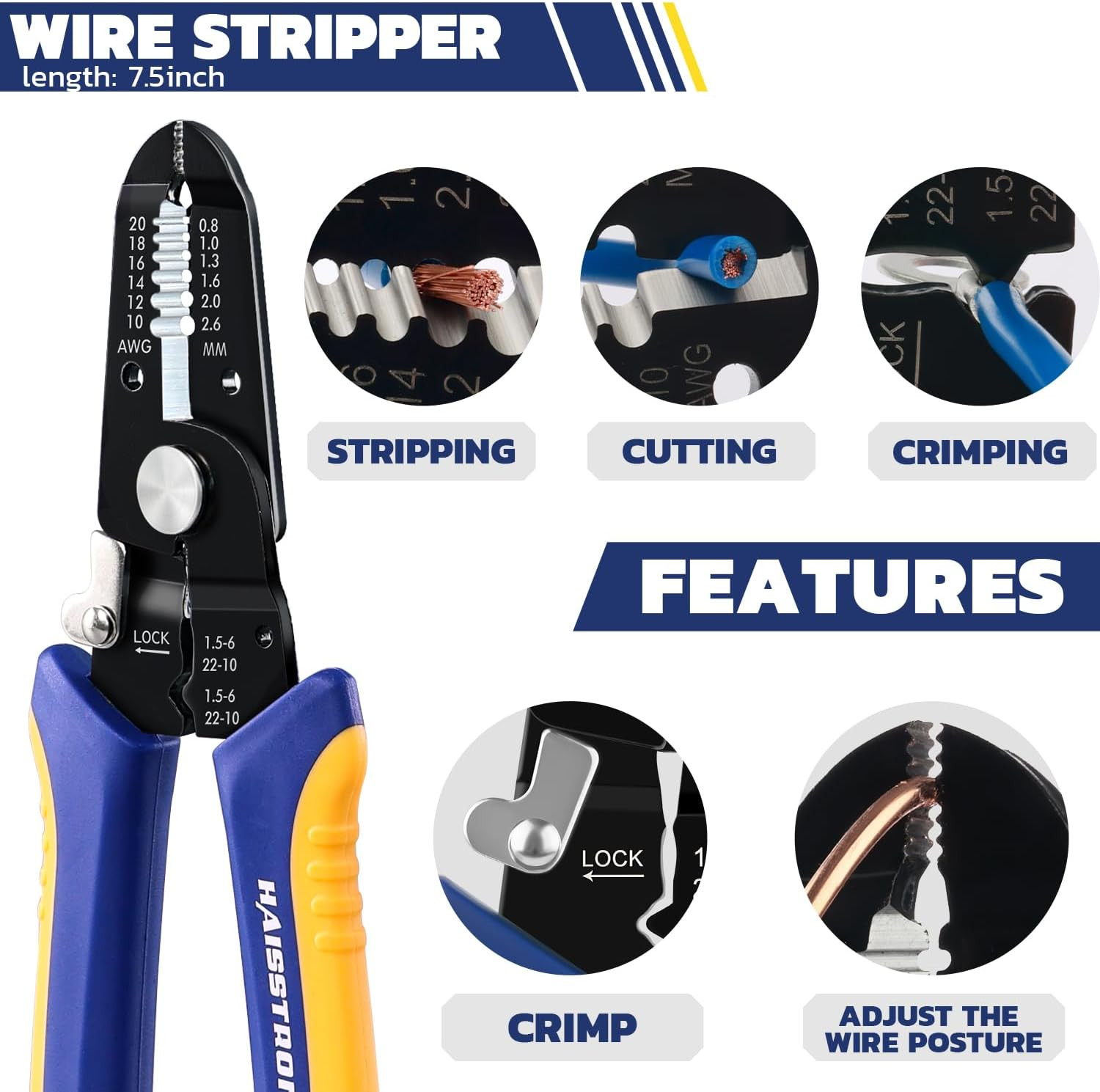 25PCS Solar Crimping Tool Kit, 20 Pairs MC4 Connectors AWG14-10(2.5/4/6mm²) with