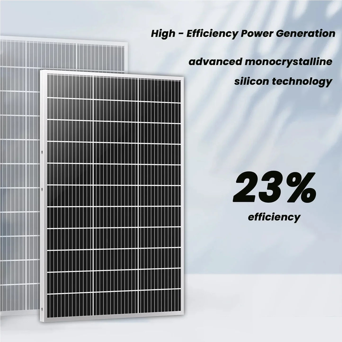 Nature’s Generator 100W Rigid Monocrystalline Solar Panel, Off-Grid and RV Ready
