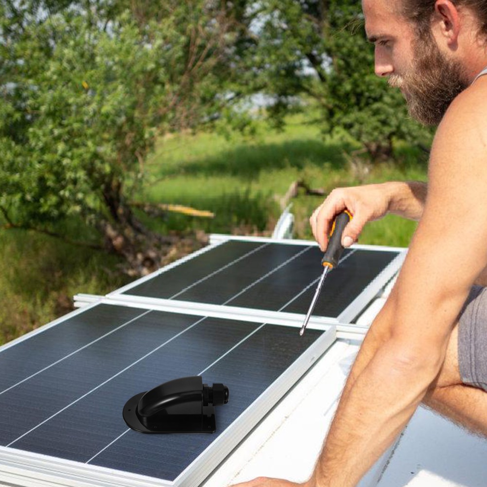 Waterproof Solar Cable Entry Box ABS Single Hole Wire Entry Case for Car Roof