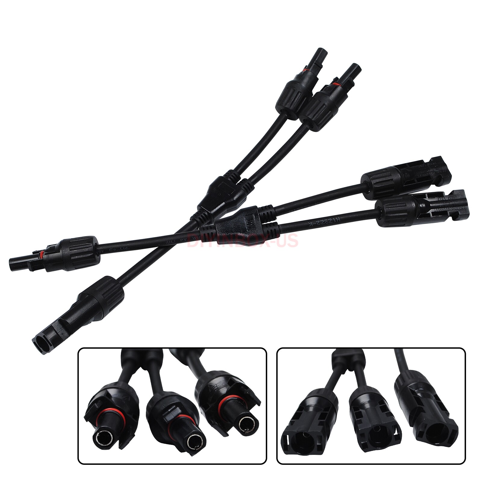 Lot Solar Panel Y Branch Cable Connection Waterproof Adapter Connector Extension
