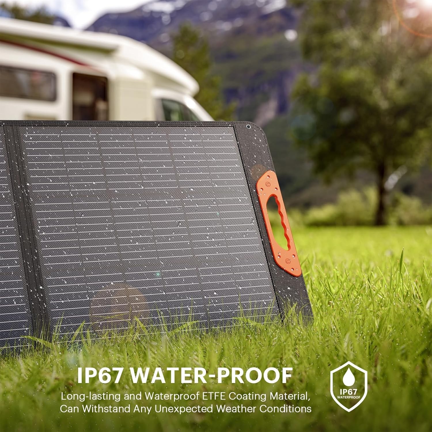 100W Portable Solar Panel W/ 5-in-1 Cable,23.5% Efficiency Mono Foldable Solar