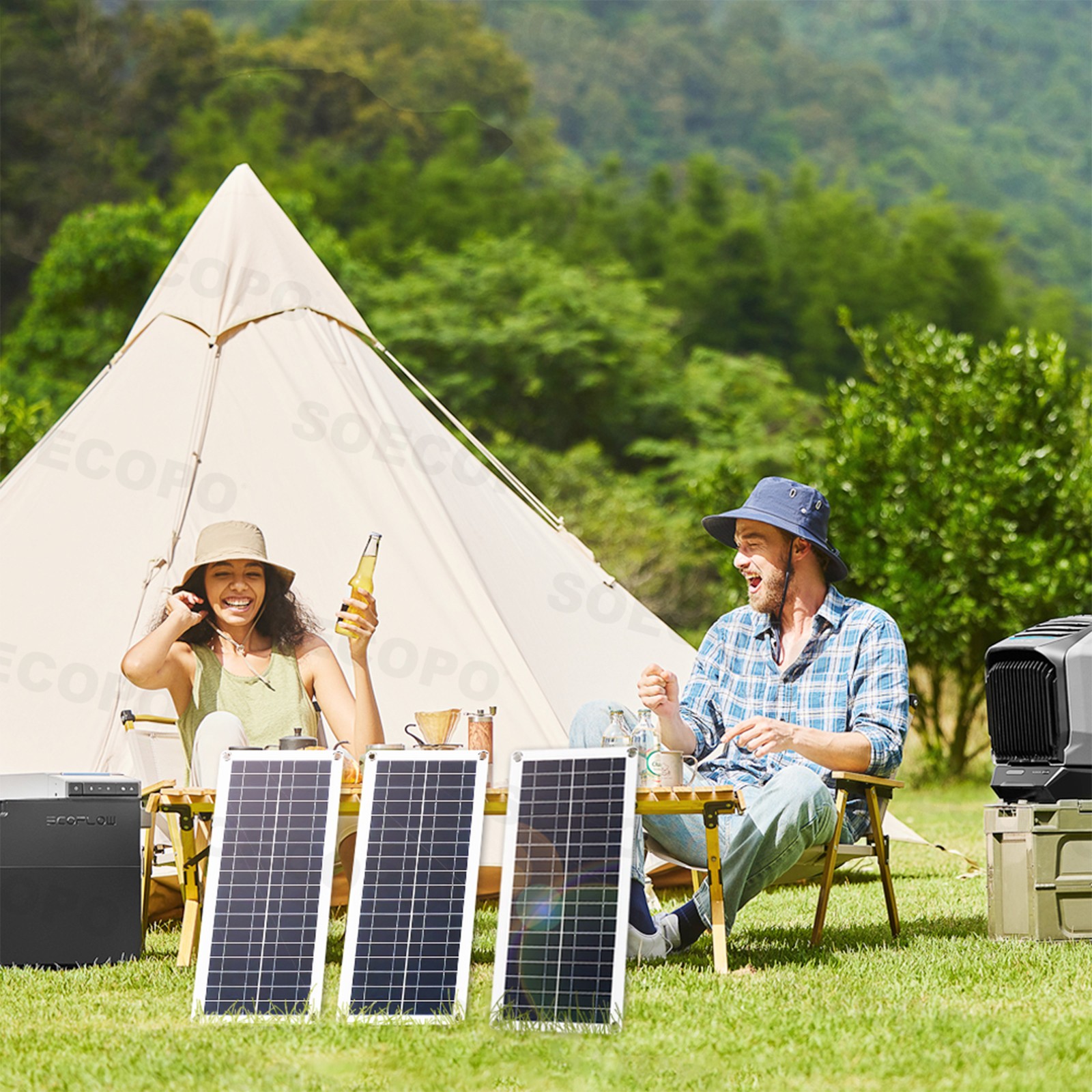 600W Solar Panels – 3x200W High-Efficiency PV Panels + 100A Controller