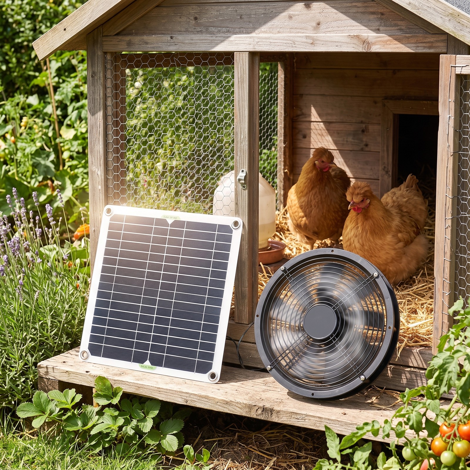Solar Ventilation Fan 23-24% Conversion Rate No Battery Storage Design