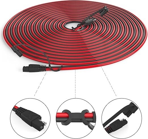 OYMSAE 50 Feet SAE Connector,Solar Panel Extension Cable,Sae to SAE Quick Discon