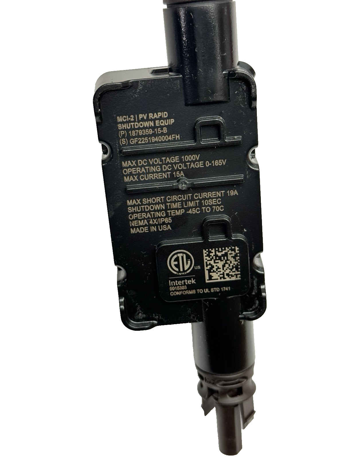 LOT OF 5, MCI-2 PV RAPID CIRCUIT INTERRUPTER SHUTDOWN, 1879359-15-B, FITS TESLA