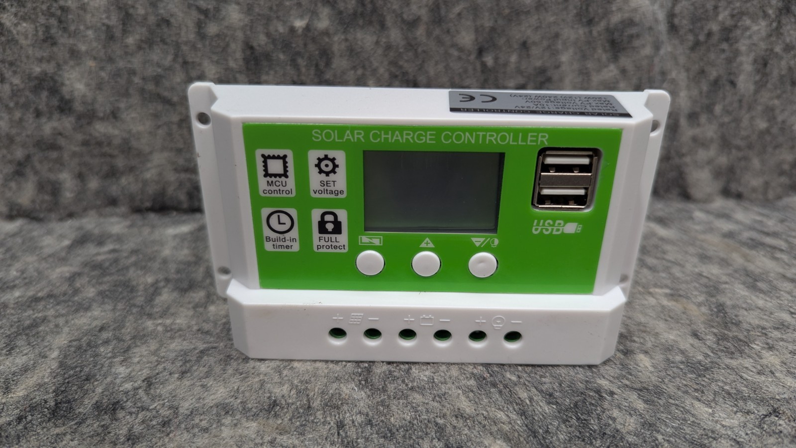 10A Solar Panel Battery Charge Controller 12V/24V LCD Regulator Auto Dual USB US