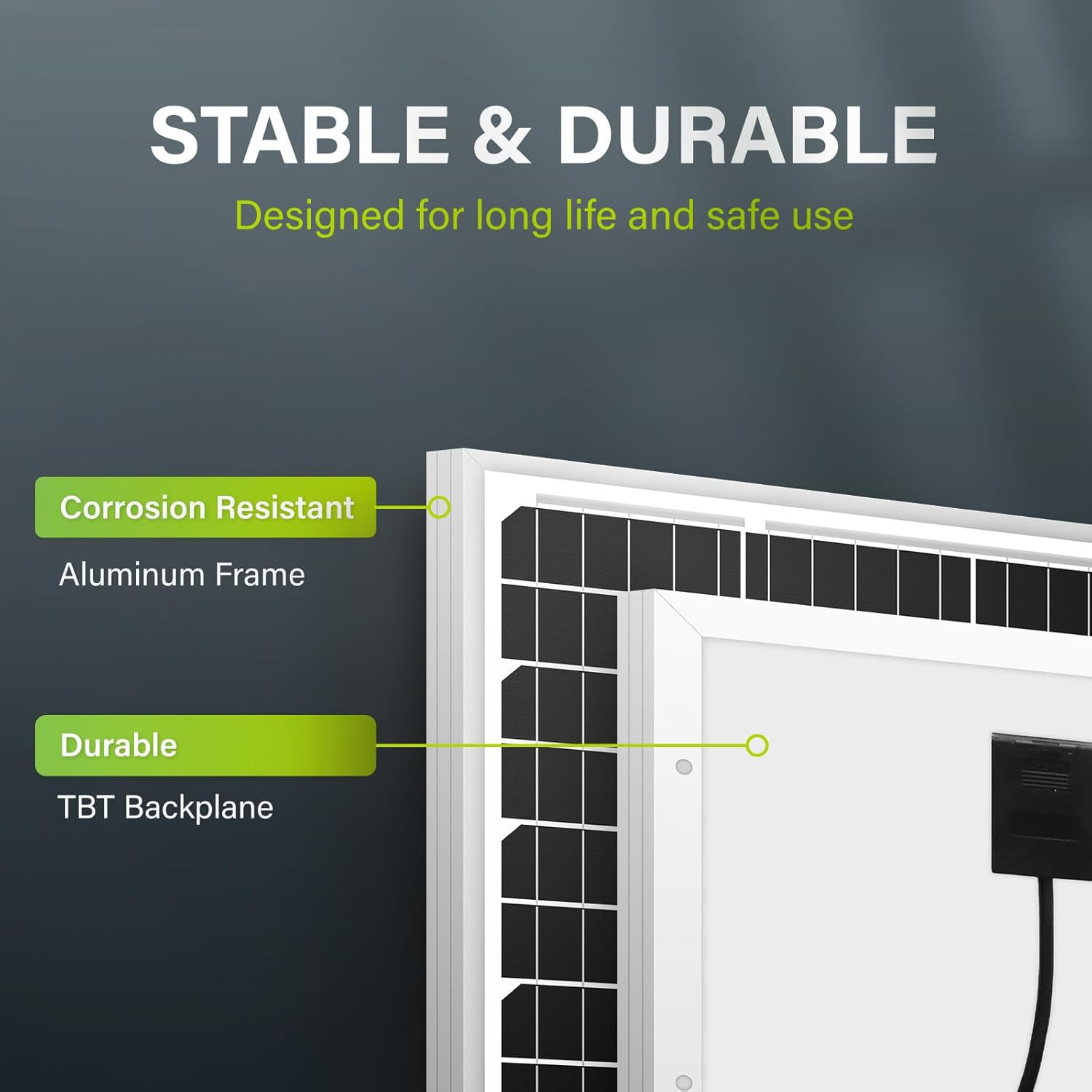 20W 12V Solar Panel Monocrystalline PV Module Designed for 12V off Grid System R