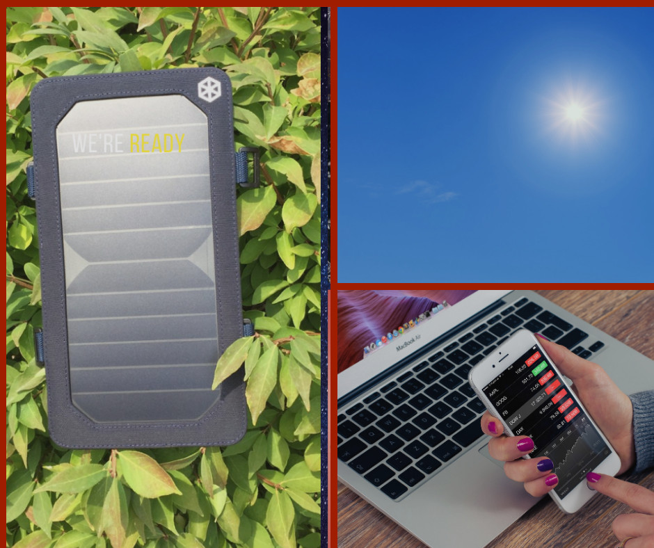Solar Charging Charger Panel USB BLUE Mobile ANDROID,DEVICES Smart Phone NEW