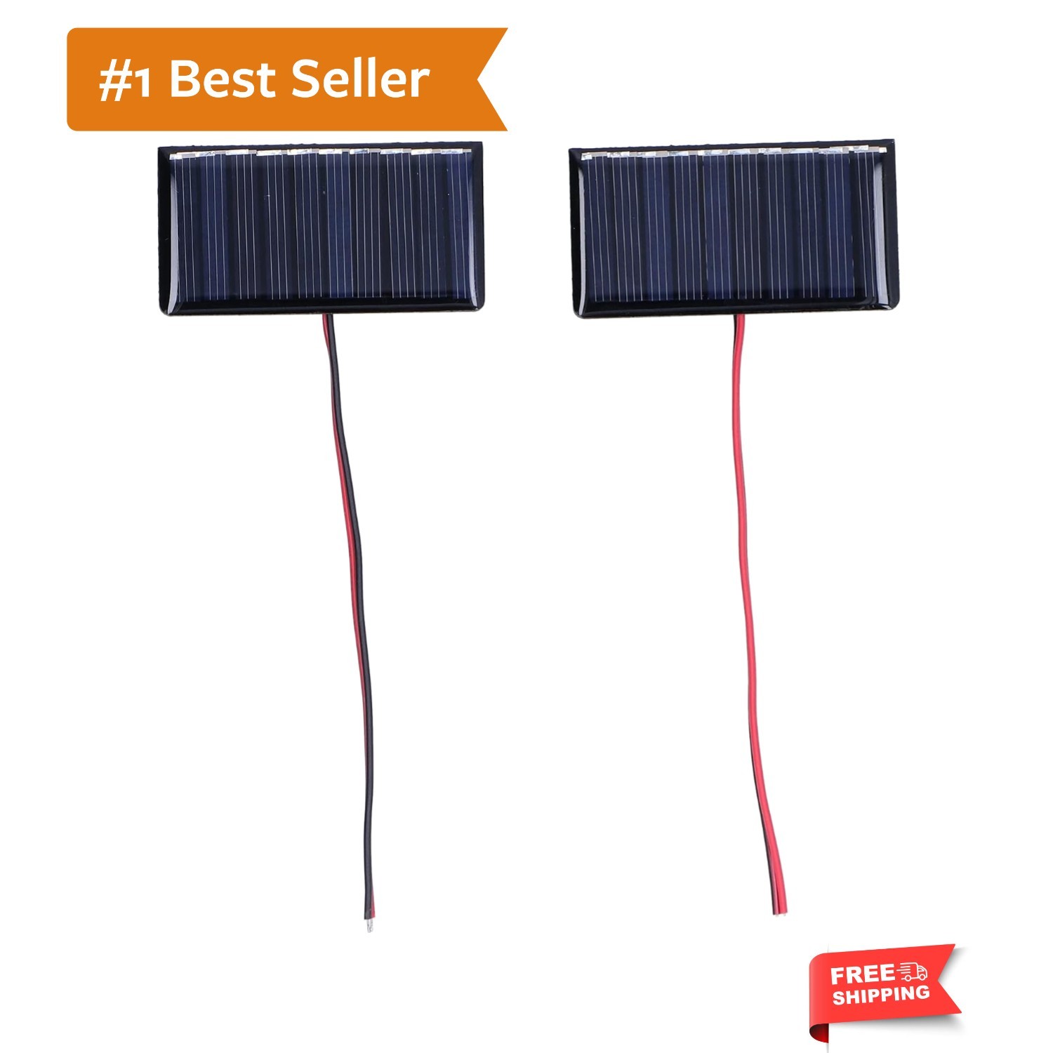 2PCS Mini Solar Panels, 0.3W 5V 60mA Small Solar Panel, Solars Cells with Wir…