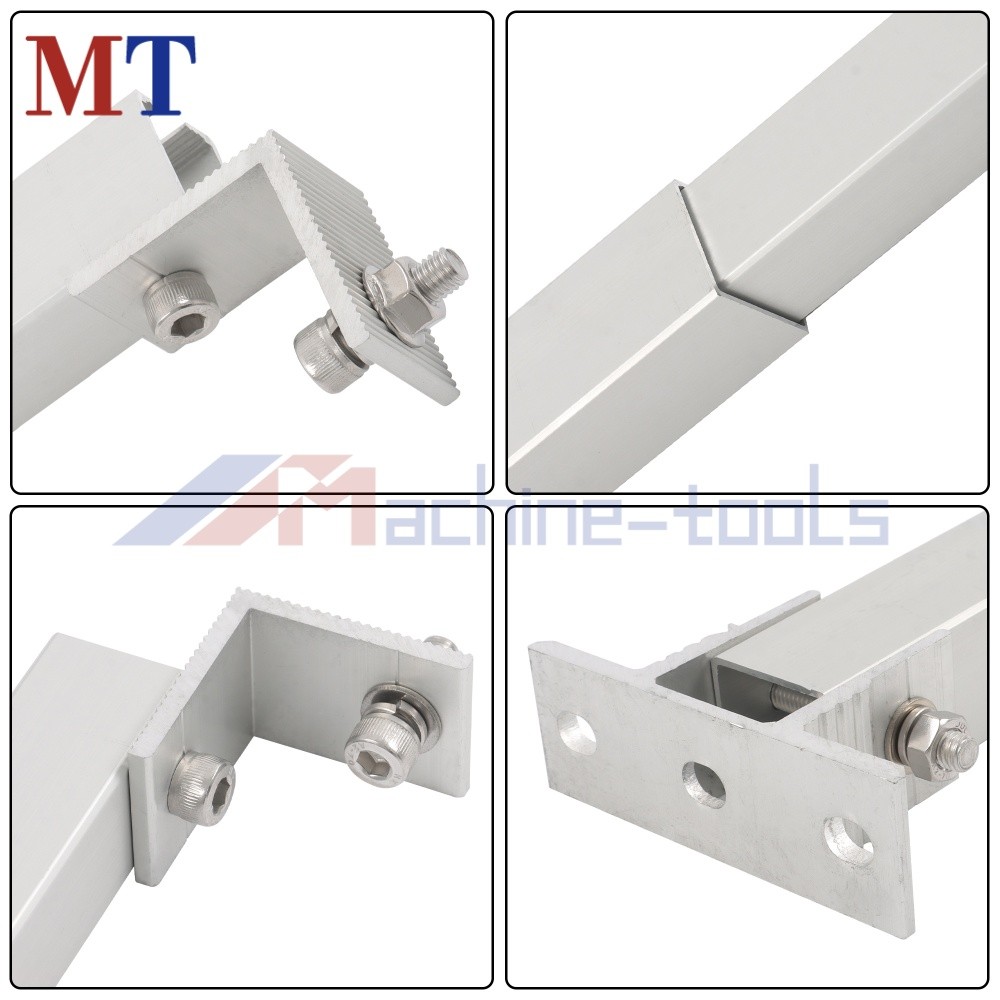 2 Set Weatherproof Aluminum Solar Bracket Adjustable Tilt Rack for 50W-450W