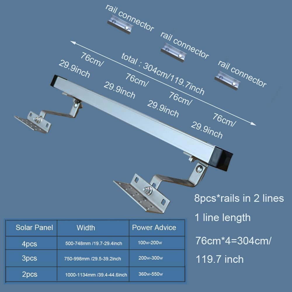 Adjustable Solar Panel Mounting Bracket Kit for Metal & Tile Roofs