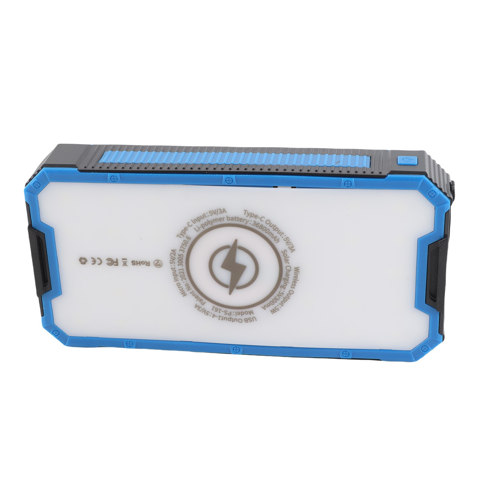 High Capacity Solar Power Bank With Wireless Charging For Outdoor Use