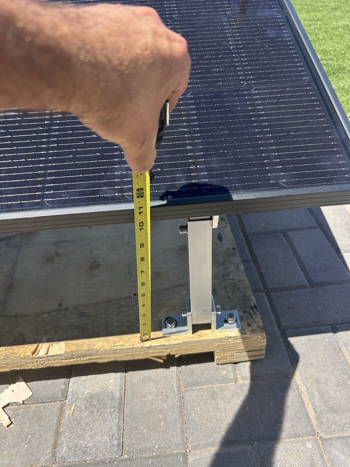 Adjustable Solar Panel Mount Brackets,with Tilt Legs on Flat Surface for RV,Roof